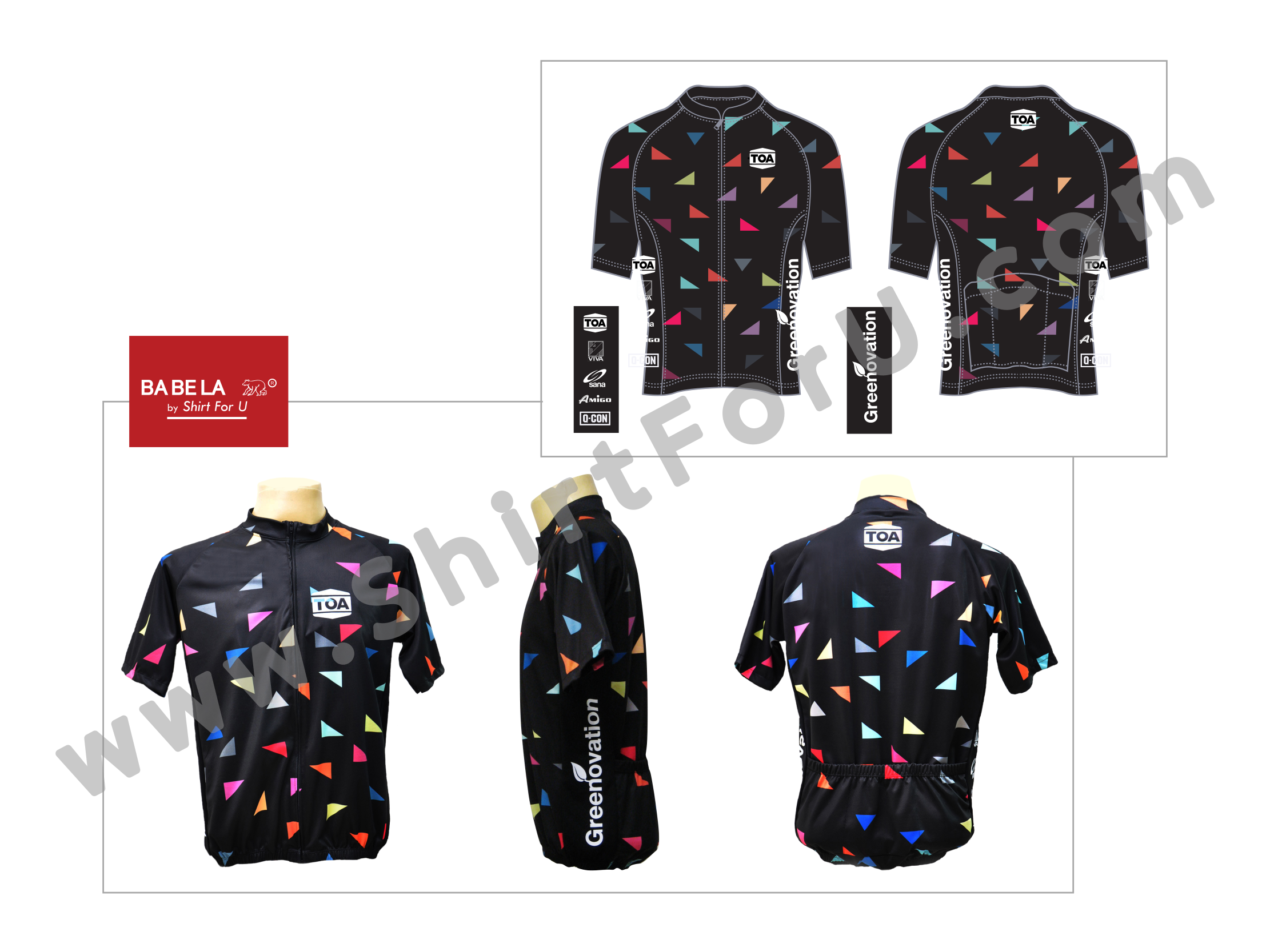 เสื้อจักรยานสีดำ